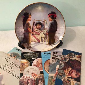 1987 Perillo Christmas Shining Star First Issue American Indian Collector Plate